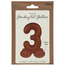 Staande Folieballon Cijfer 3 - Chocolade Bruin - Ultra Matt - 72 cm