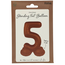 Staande Folieballon Cijfer 5 - Chocolade Bruin - Ultra Matt - 72 cm