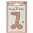 Staande Folieballon Cijfer 7 - Vintage Rose - Ultra Matt - 72 cm
