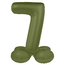 Staande Folieballon Cijfer 7 - Olive Green - Ultra Matt - 41 cm