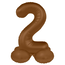 Staande Folieballon Cijfer 2 - Chocolade Bruin - Ultra Matt - 41 cm