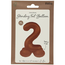 Staande Folieballon Cijfer 2 - Chocolade Bruin - Ultra Matt - 41 cm