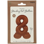 Staande Folieballon Cijfer 8 - Chocolade Bruin - Ultra Matt - 41 cm