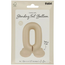 Staande Folieballon Cijfer 0 - Creamy Latte - Ultra Matt - 41 cm