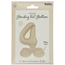 Staande Folieballon Cijfer 4 - Creamy Latte - Ultra Matt - 41 cm