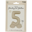 Staande Folieballon Cijfer 5 - Creamy Latte - Ultra Matt - 41 cm