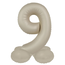 Staande Folieballon Cijfer 9 - Creamy Latte - Ultra Matt - 41 cm