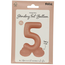 Staande Folieballon Cijfer 5 - Vintage Rose - Ultra Matt - 41 cm