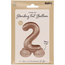 Staande Folieballon Cijfer 2 - Starlight Gold - Satin Gloss - 41 cm