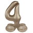 Staande Folieballon Cijfer 4 - Starlight Gold - Satin Gloss - 41 cm