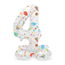 Staande Folieballon Cijfer 4 Joyful Party - 72 cm