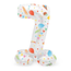 Staande Folieballon Cijfer 7 Joyful Party - 72 cm