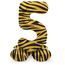 Staande Folieballon Cijfer 5 Tiger Chic - 72 cm