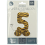 Staande Folieballon Cijfer 5 Tiger Chic - 72 cm