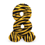 Staande Folieballon Cijfer 8 Tiger Chic - 72 cm