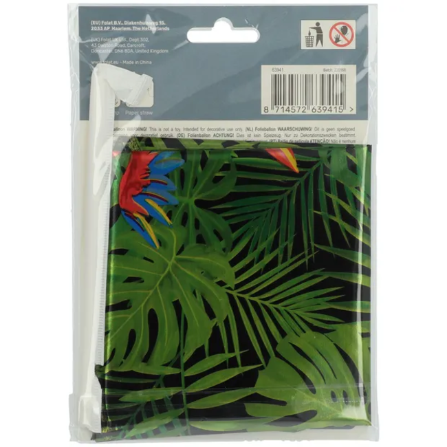 Staande Folieballon Cijfer 1 Jungle Vibe - 72 cm