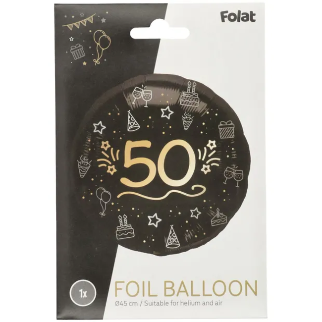 Folieballon - "50" - Shining Glam - 45 cm