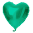Folieballon Hartvormig Groen Metallic Mat - 45 cm