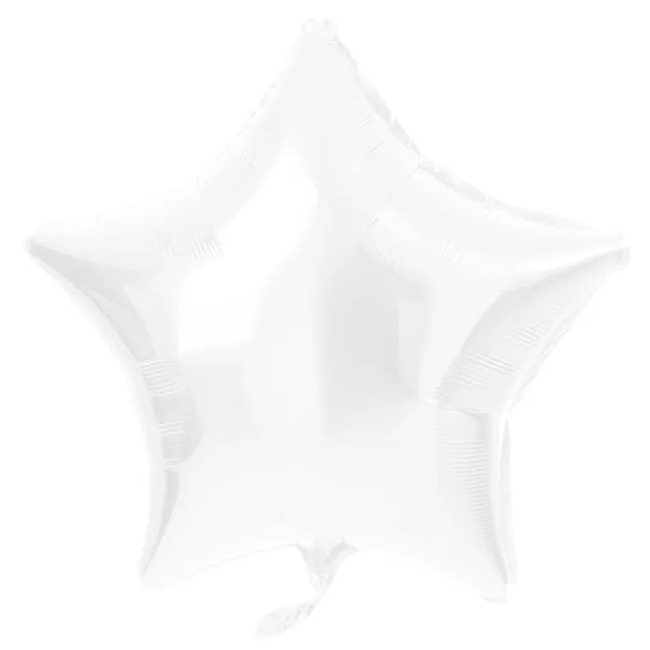 Folieballon Stervormig Wit Metallic Mat - 45 cm
