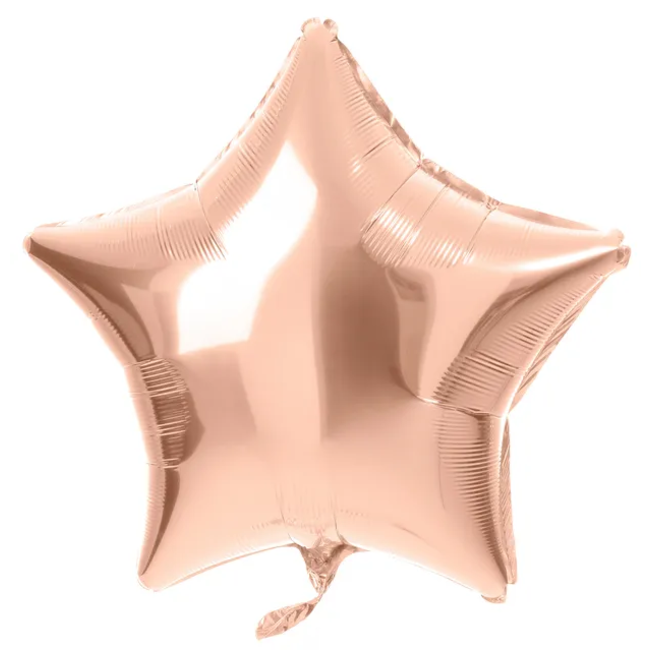 Folieballon Stervormig Roségoud - 45 cm