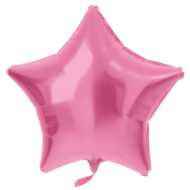 Folieballon Stervormig Roze Metallic Mat - 45 cm