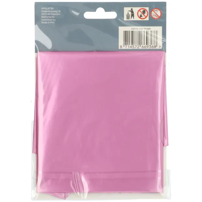 Folieballon Stervormig Roze Metallic Mat - 45 cm
