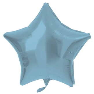 Folat Folieballon Stervormig Pastel Blauw Metallic Mat - 45 cm