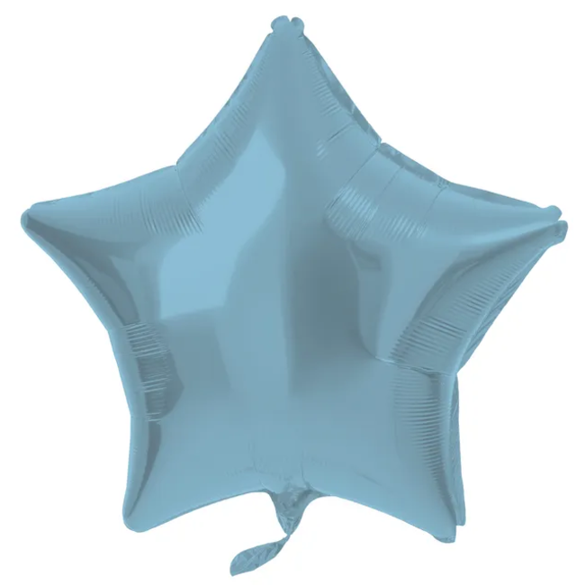 Folieballon Stervormig Pastel Blauw Metallic Mat - 45 cm