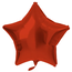 Folieballon Stervormig Rood Metallic Mat - 45 cm