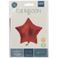 Folieballon Stervormig Rood Metallic Mat - 45 cm