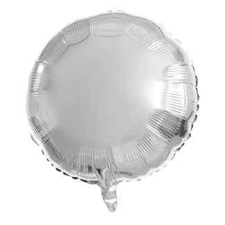 Folat Folieballon Rond Zilverkleurig - 45 cm