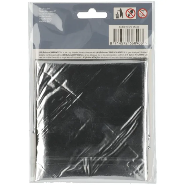 Folieballon Rond Zilverkleurig - 45 cm