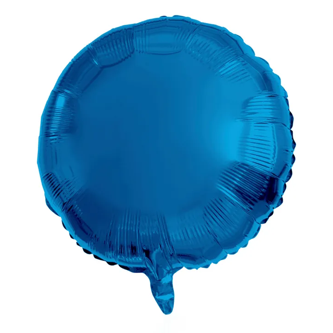 Folieballon Rond Blauw - 45 cm