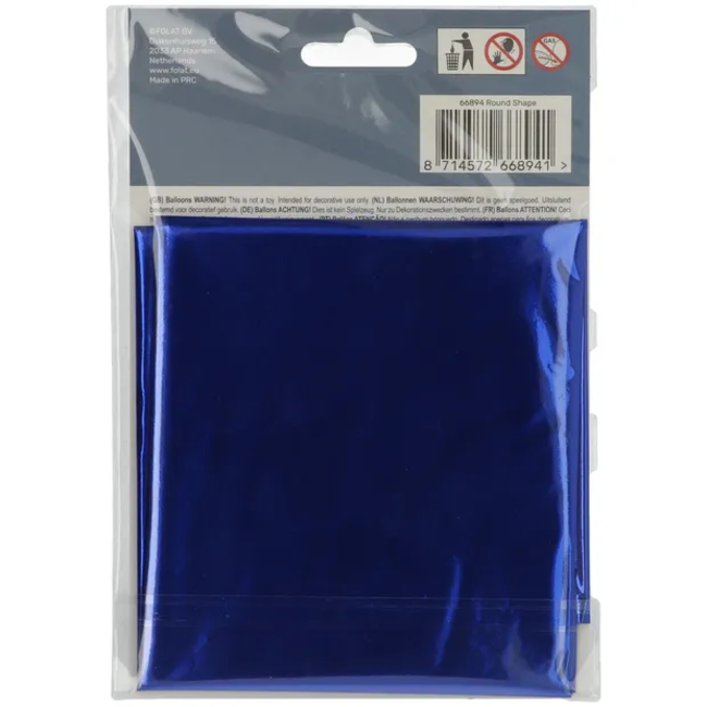 Folieballon Rond Blauw - 45 cm