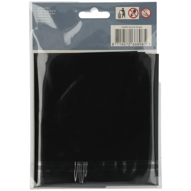 Folieballon Rond Zwart Metallic Mat - 45 cm