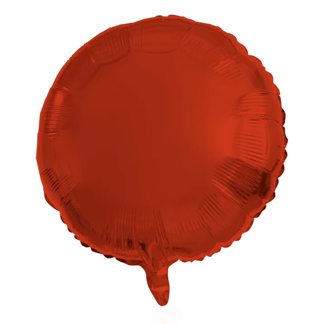 Folieballon Rond Rood Metallic Mat - 45 cm