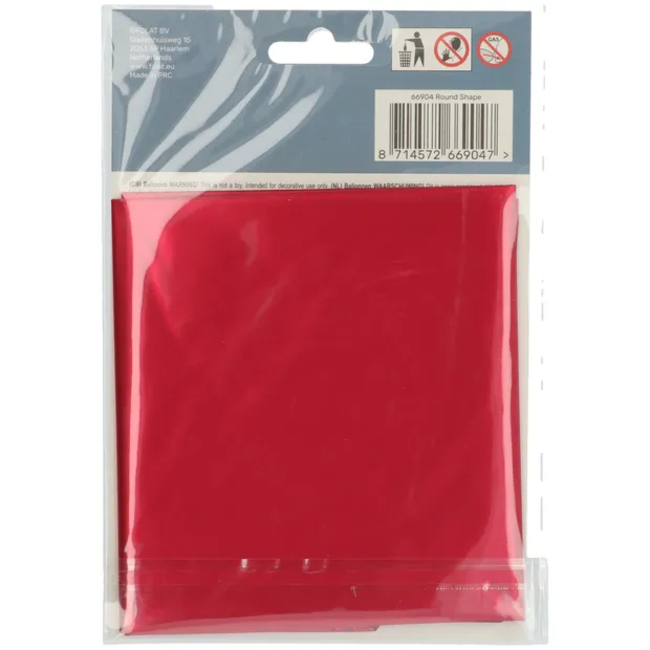 Folieballon Rond Rood Metallic Mat - 45 cm