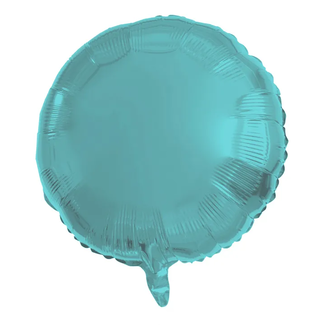 Folat Folieballon Rond Pastel Aqua Metallic Mat - 45 cm