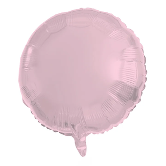 Folat Folieballon Rond Pastel Roze Metallic Mat - 45 cm