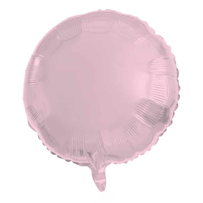 Folieballon Rond Pastel Roze Metallic Mat - 45 cm