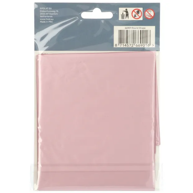 Folieballon Rond Pastel Roze Metallic Mat - 45 cm