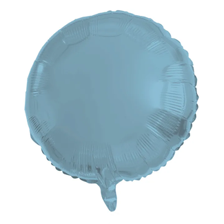 Folat Folieballon Rond Pastel Blauw Metallic Mat - 45 cm