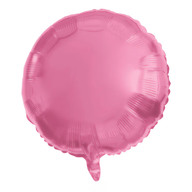 Folieballon Rond Roze Metallic Mat - 45 cm