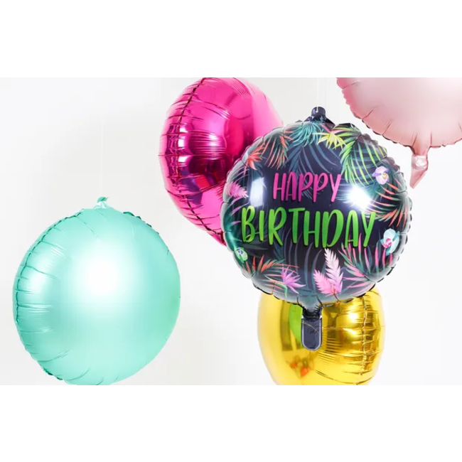Folieballon Verjaardag Neon Tropical - 45 cm