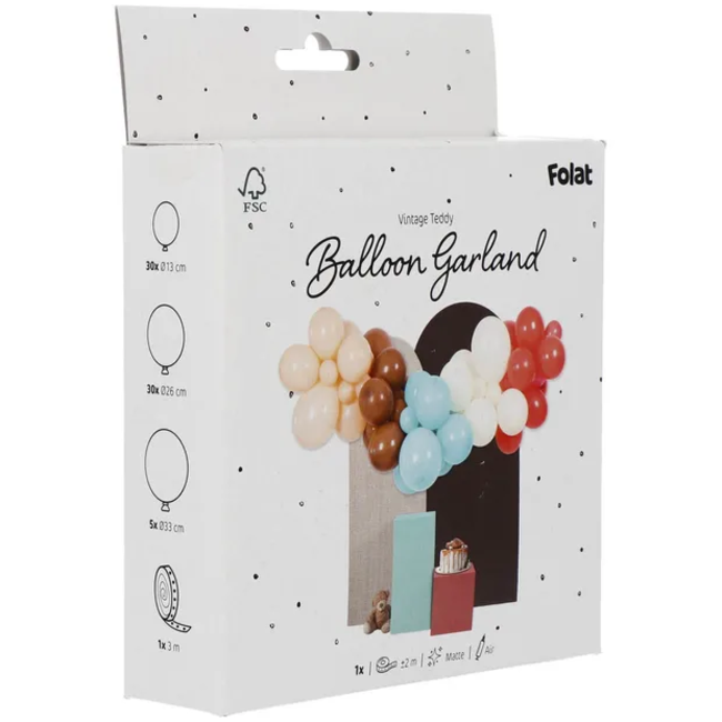 Ballonslinger - Vintage Teddy - 66 stuks
