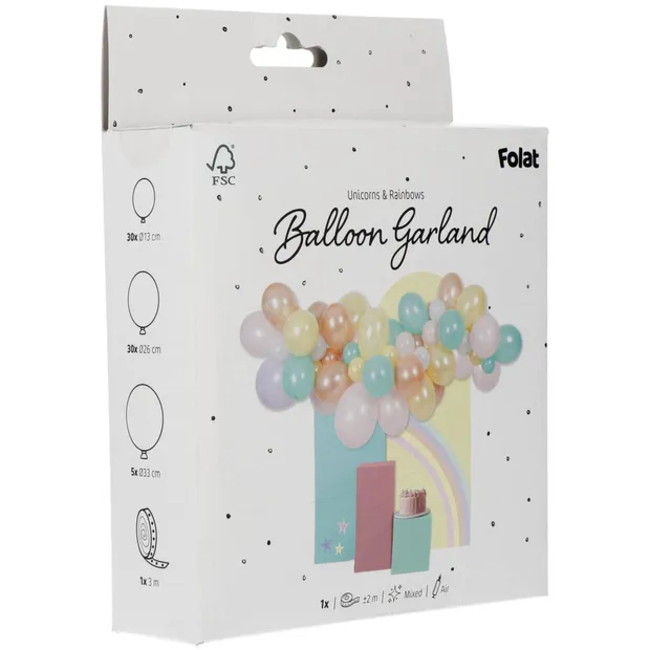 Ballonslinger - Unicorns & Rainbows - 66 stuks