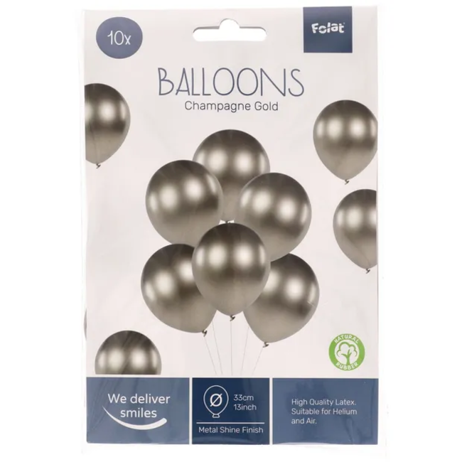 Ballonnen Champagne Gold 33cm - 10 stuks