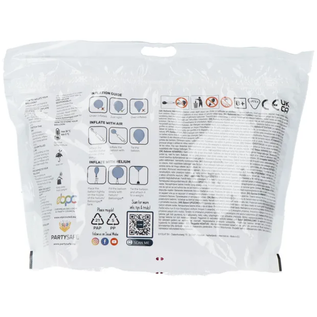 Ballonnen Radiant Fuchsia Pink Metallic 33cm - 50 stuks