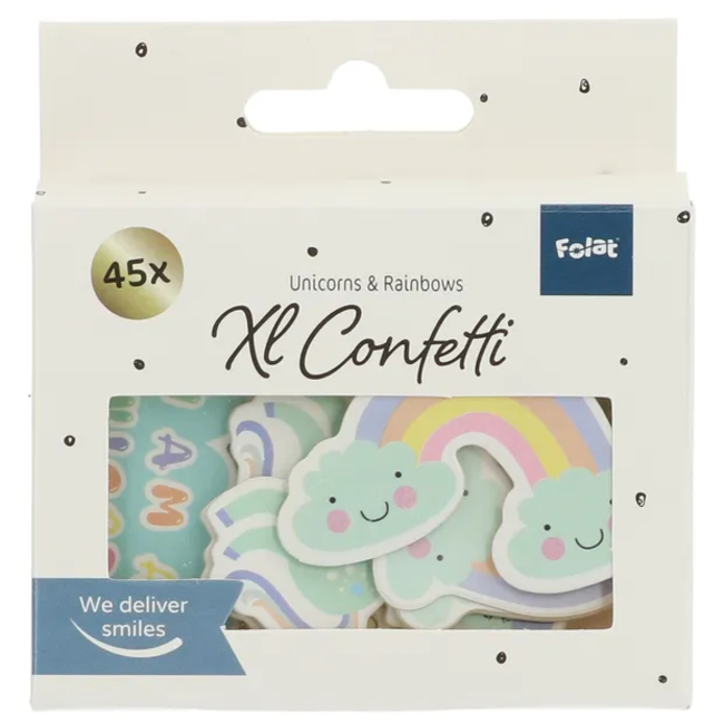 Tafelconfetti XL Unicorns & Rainbows - 45 stuks