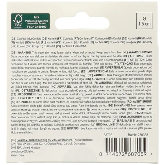 Confetti - Crème Rose - 14 gr